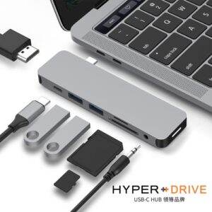 HyperDrive 7-in-1 USB-C Hub-太空灰