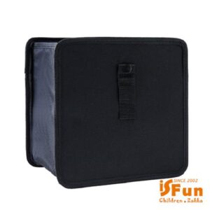 【iSFun】汽車收納＊垃圾桶防水摺疊收納掛袋/黑